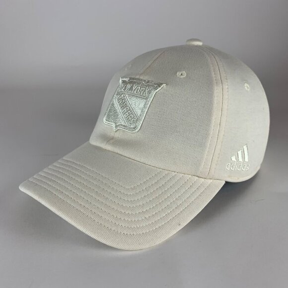 New York Rangers NHL Off White Adidas Jersey Strapback Hat - Picture 1 of 6